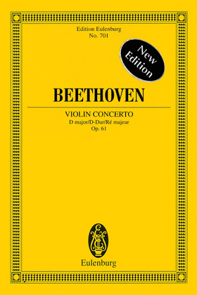 Book cover for Violin Concerto in D Major, Op. 61 – New Edition