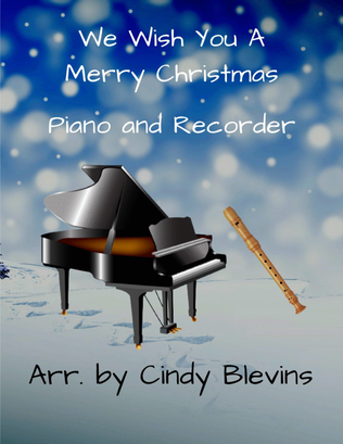 Book cover for We Wish You A Merry Christmas, Piano and Recorder