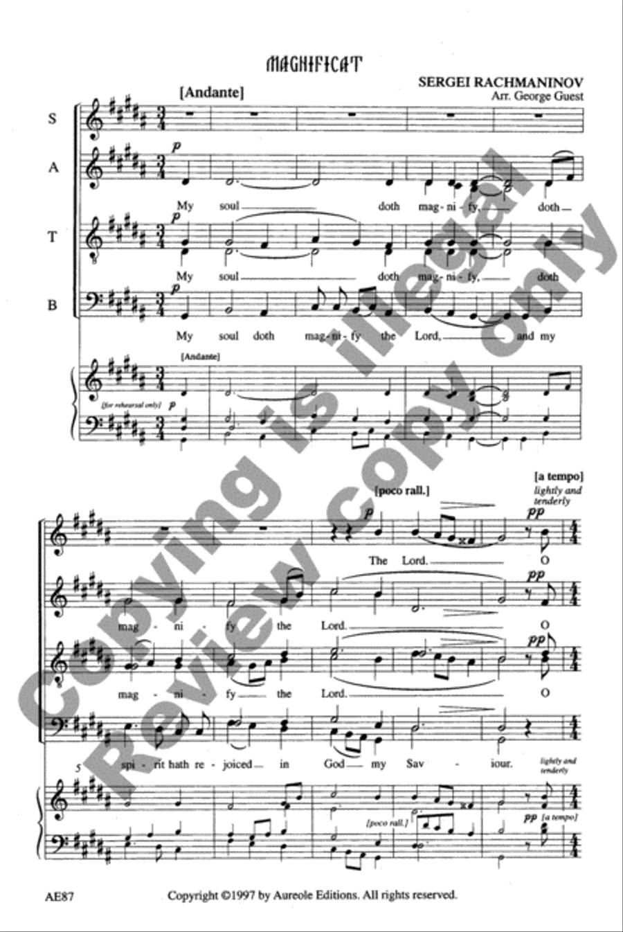 Magnificat & Nunc Dimittis 4-Part scores gallery preview page 3