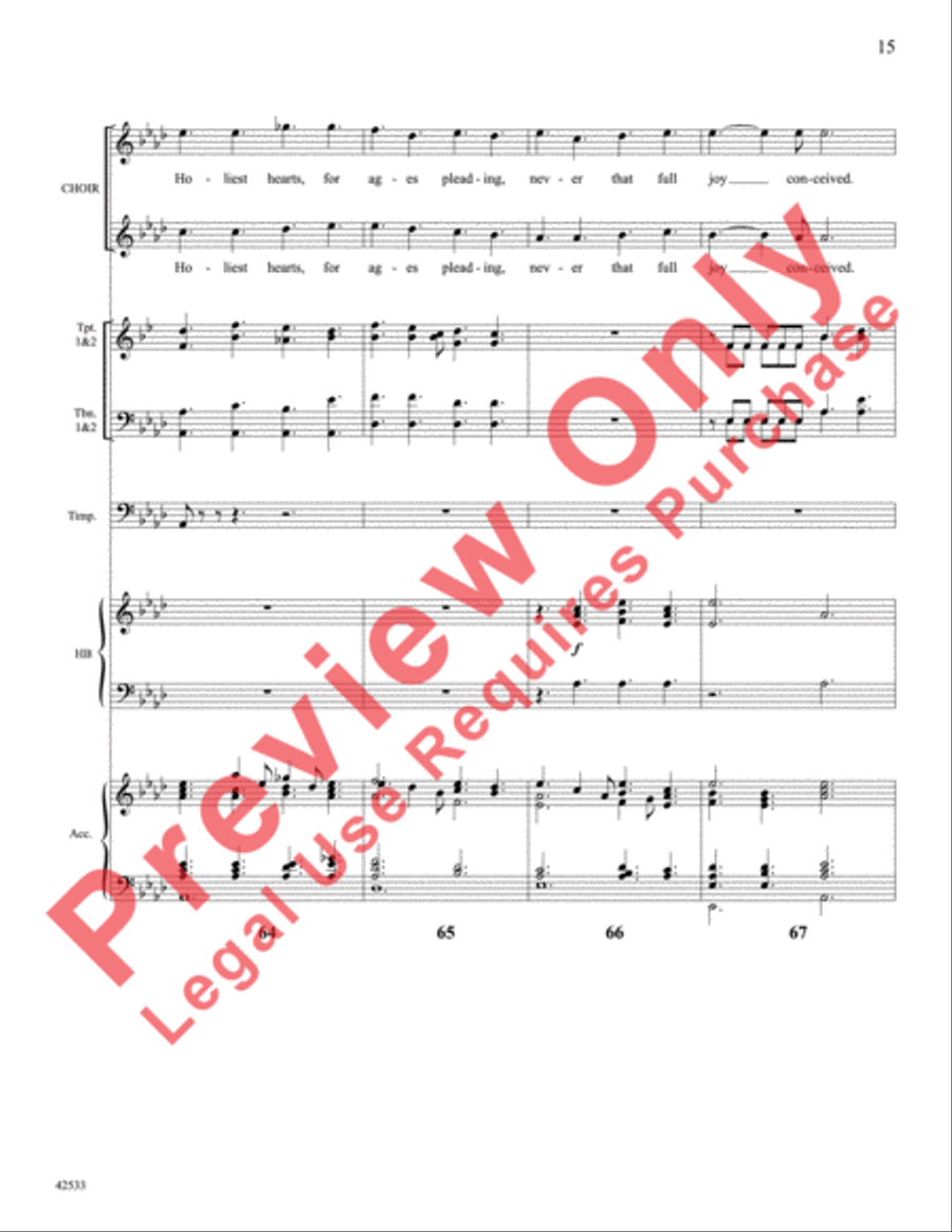 Fanfare and Canticle for Easter Day Choir scores gallery preview page 16