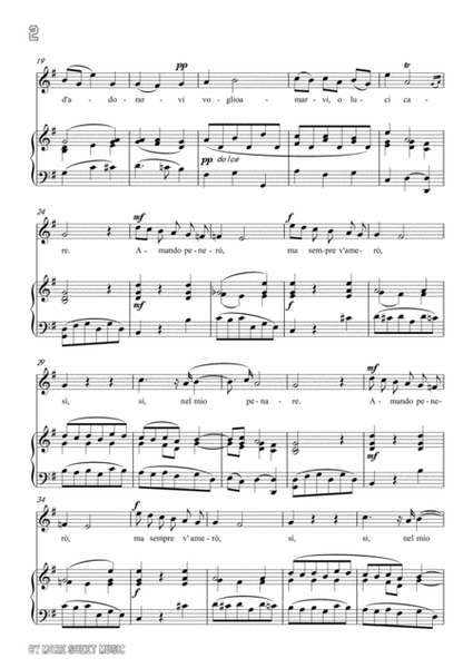 Bononcini-Per la gloria d'adorarvi in G Major,for voice and piano image number null