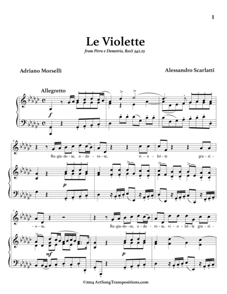 Le Violette (G-flat major)