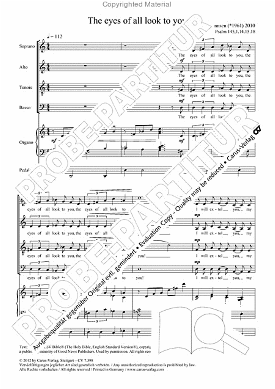 The eyes of all look to you 4-Part scores gallery preview page 3