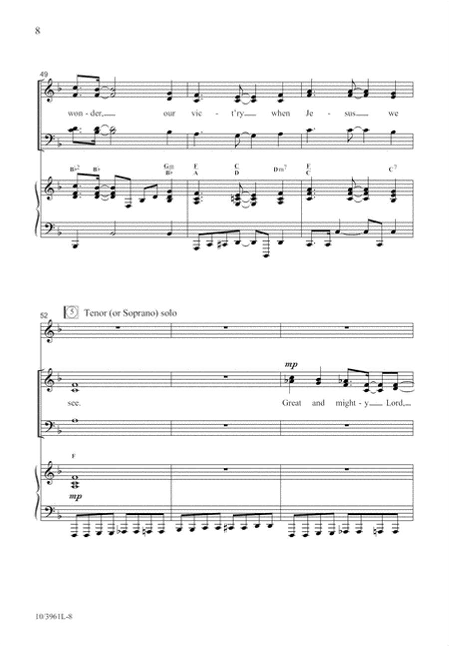 Great and Mighty Lord 4-Part scores gallery preview page 8