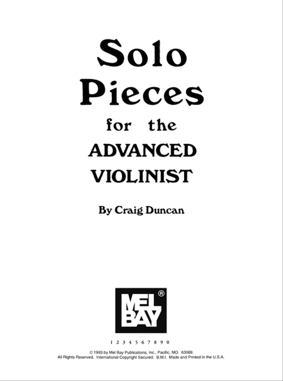 Solo Pieces for the Advanced Violinist Violin Solo scores gallery preview page 2