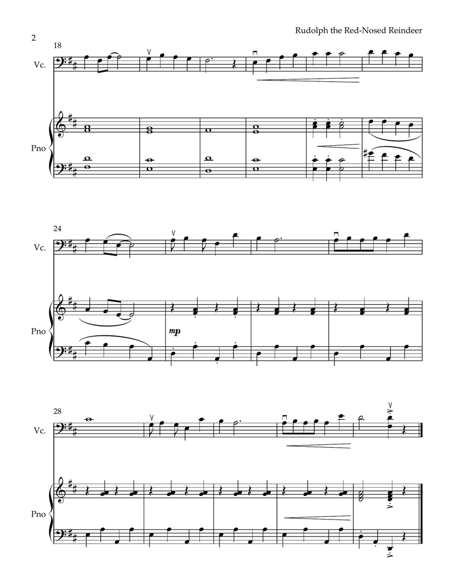 Rudolph The Red-Nosed Reindeer Piano scores gallery preview page 2