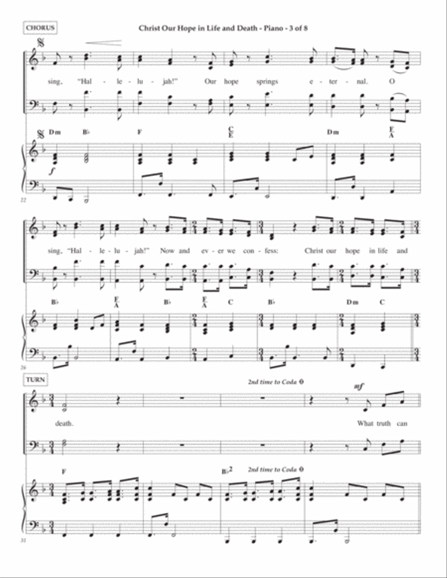 Christ Our Hope In Life And Death Piano, Vocal, Guitar scores gallery preview page 3