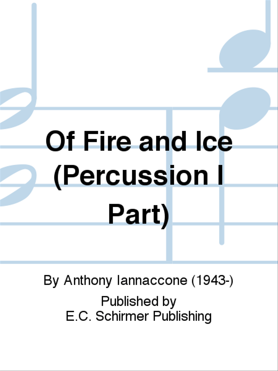 Of Fire and Ice (Percussion I Part) Concert Band scores gallery preview page 1
