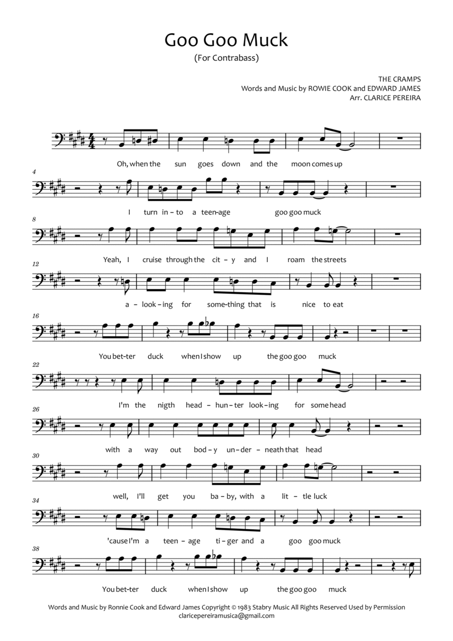 Goo Goo Muck Goo Goo Muck Piano scores gallery preview page 1