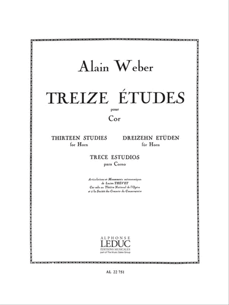 13 Etudes (horn Solo) Horn Solo scores gallery preview page 1