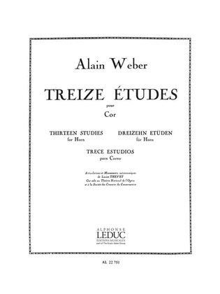 Book cover for 13 Etudes (horn Solo)