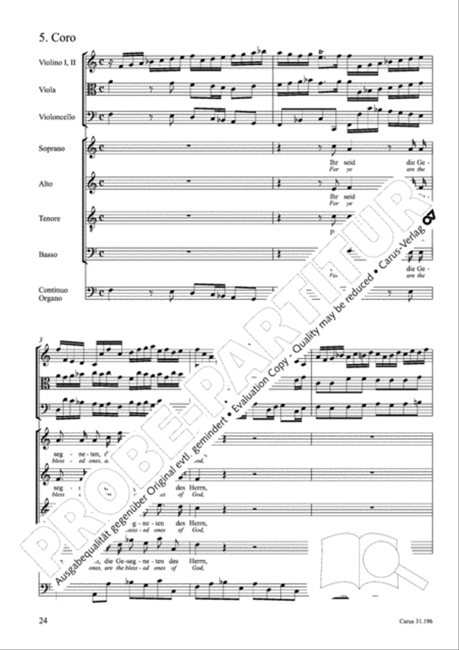The Lord is mindful of us (Der Herr denket an uns) STB scores gallery preview page 24