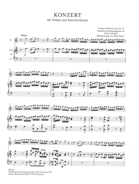 Concerto a cinque Op. 5/12