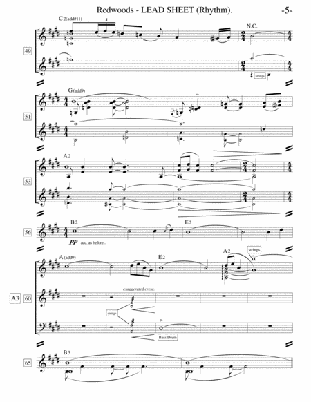Redwoods (Lead Sheet & additional parts) image number null