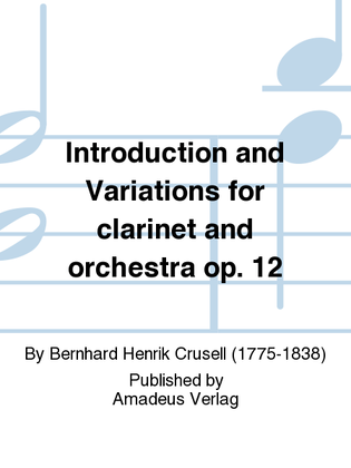 Book cover for Introduction and Variations for clarinet and orchestra op. 12