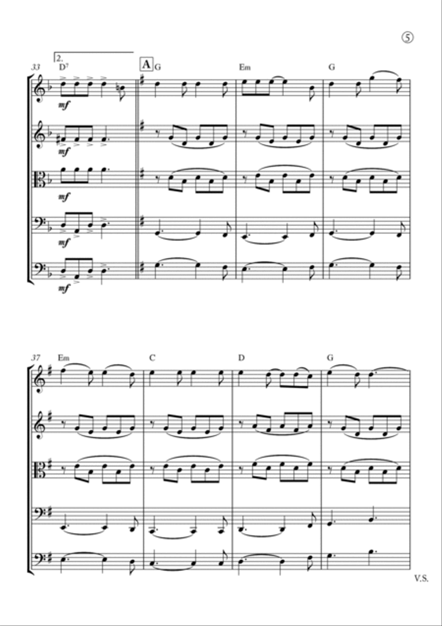 Hallelujah String Quintet scores gallery preview page 5