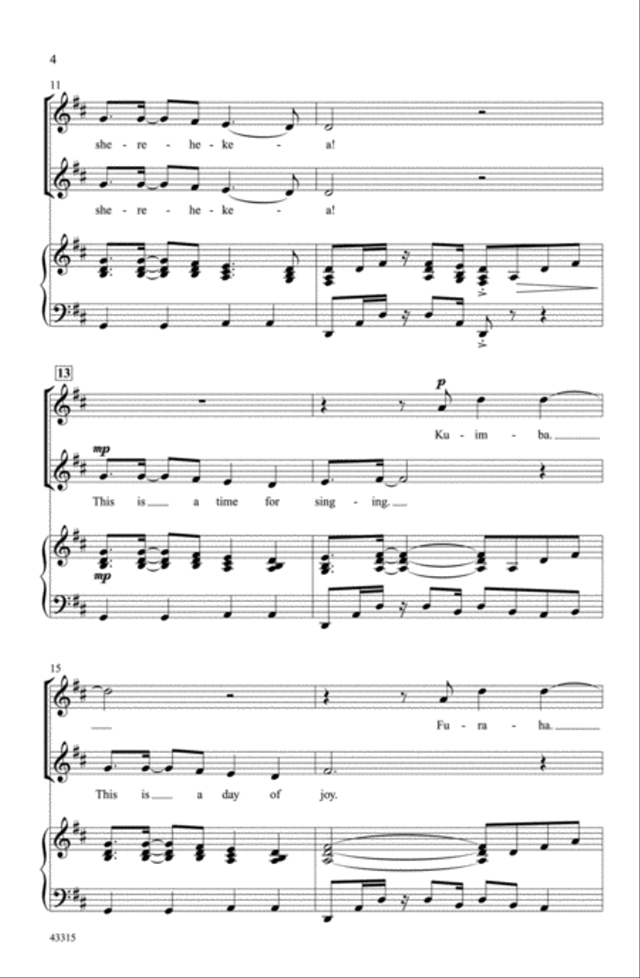 Sisi Sote Sisi Sote Choir scores gallery preview page 3