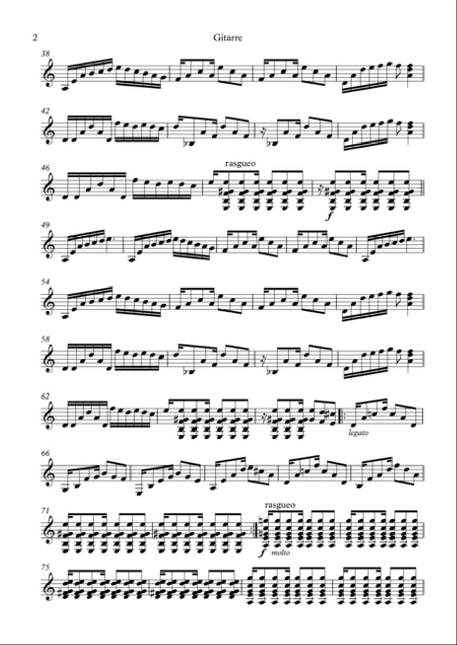 Pewen - for Guitar and String Quintet Chamber Orchestra scores gallery preview page 2
