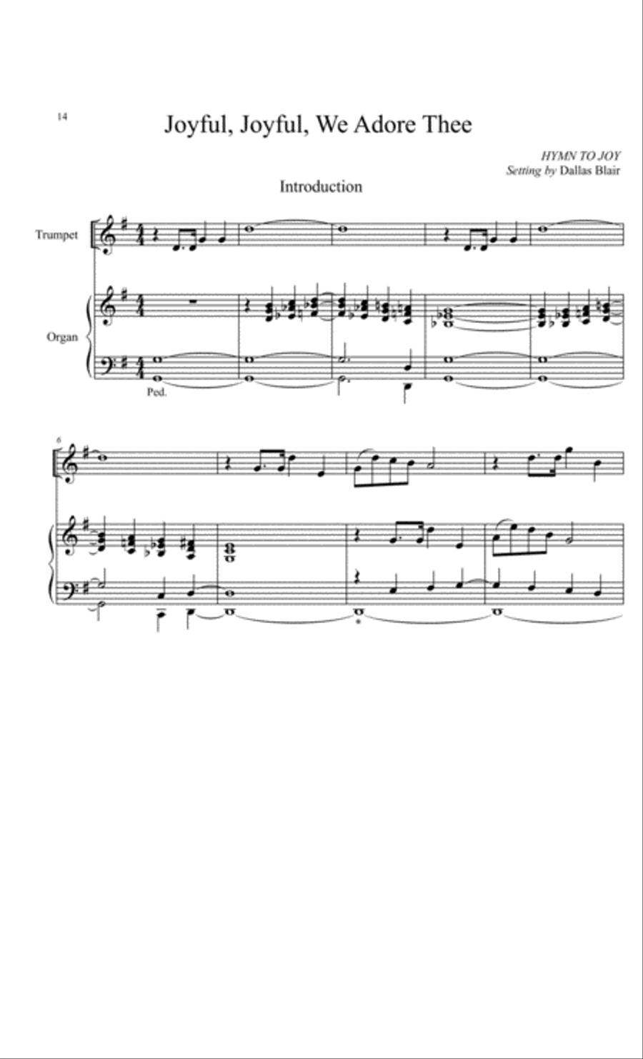 Hymn Introductions and Descants for Trumpet and Organ, Set 4: General Trumpet scores gallery preview page 9
