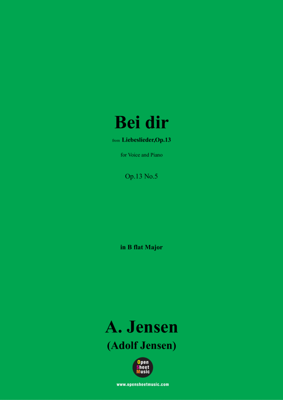 A. Jensen-Bei dir,in B flat Major,Op.13 No.5 Voice scores gallery preview page 1