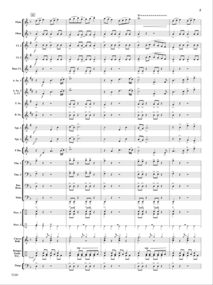Ceremony, Chant and Ritual Concert Band scores gallery preview page 6