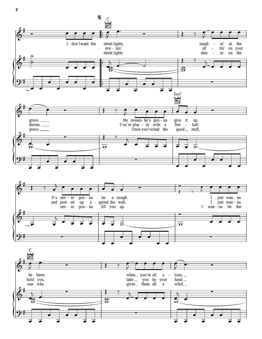 The End Piano, Vocal, Guitar scores gallery preview page 2