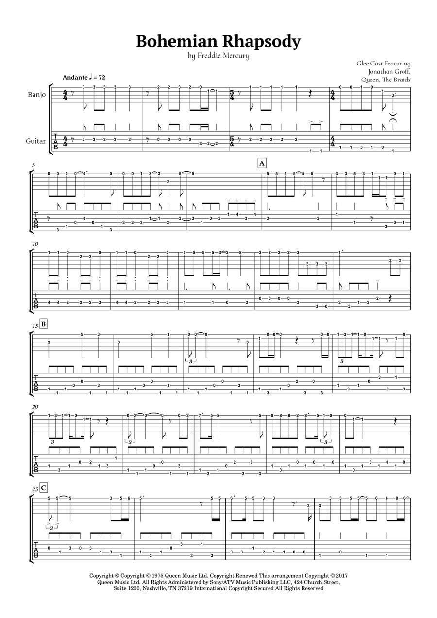 Bohemian Rhapsody Guitar scores gallery preview page 2