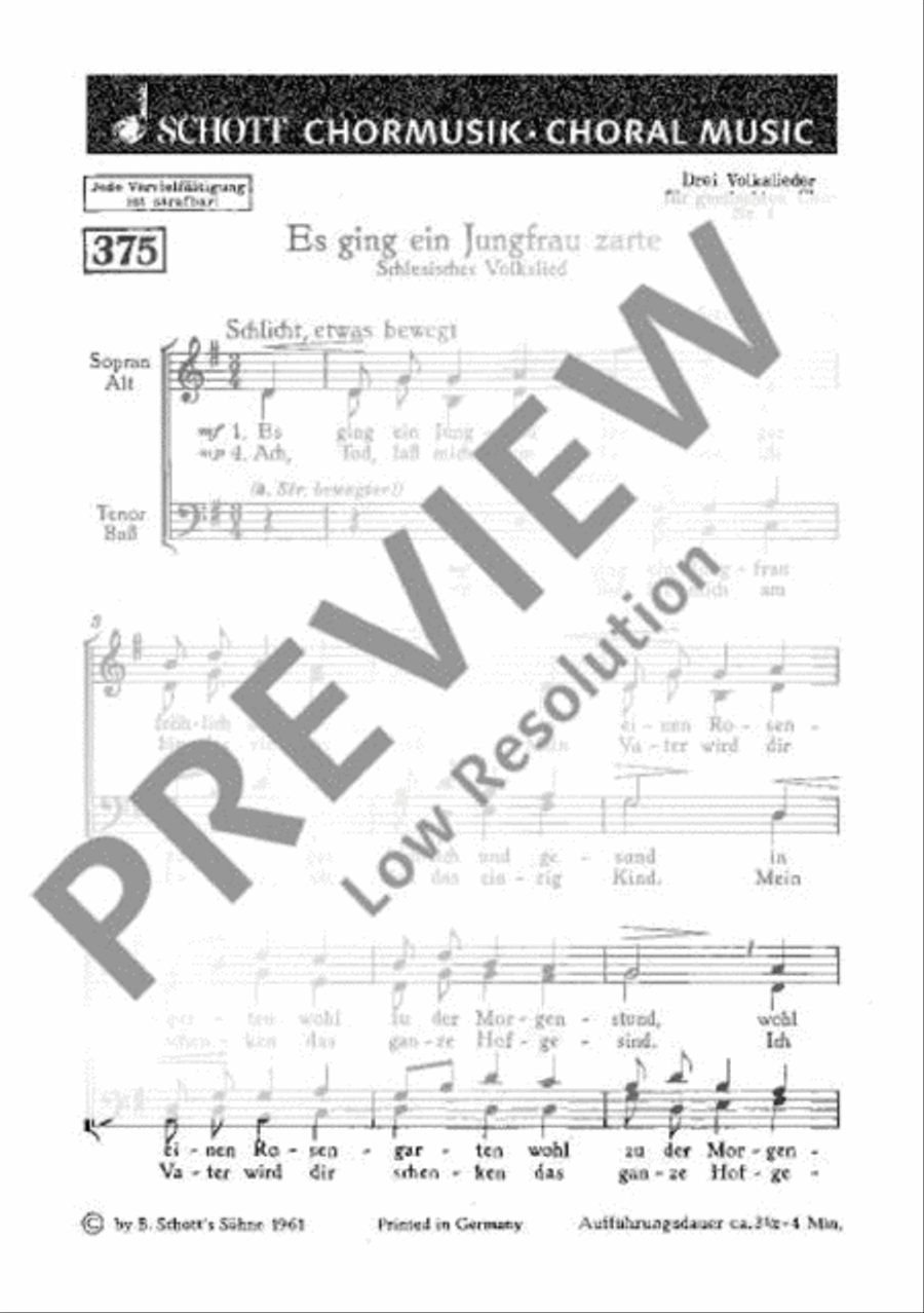 Drei Volkslieder A Cappella scores gallery preview page 2