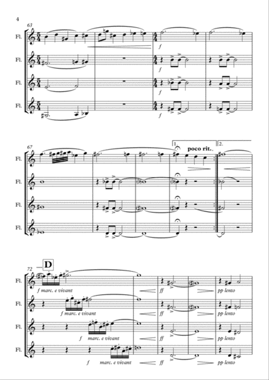 Bagatelle Woodwind Quartet scores gallery preview page 4