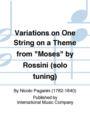 Book cover for Variations On One String On A Theme From Moses By Rossini (Solo Tuning)