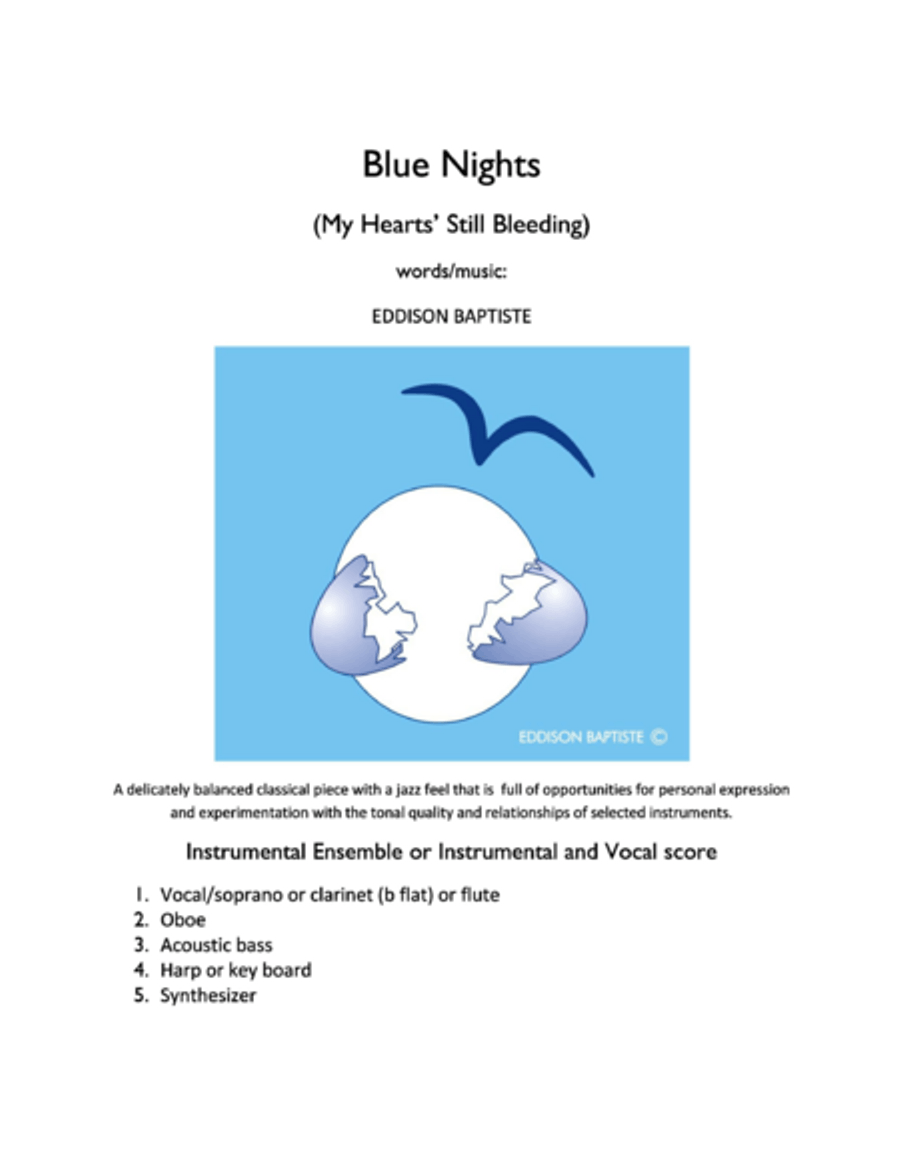 My hearts' still bleeding - blue nights Small Ensemble scores gallery preview page 1