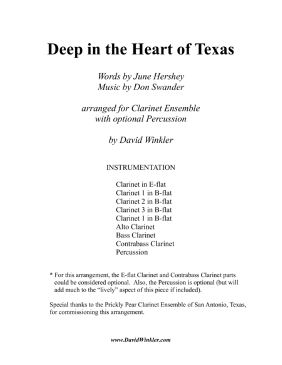 Deep In The Heart Of Texas Woodwind Ensemble scores gallery preview page 2