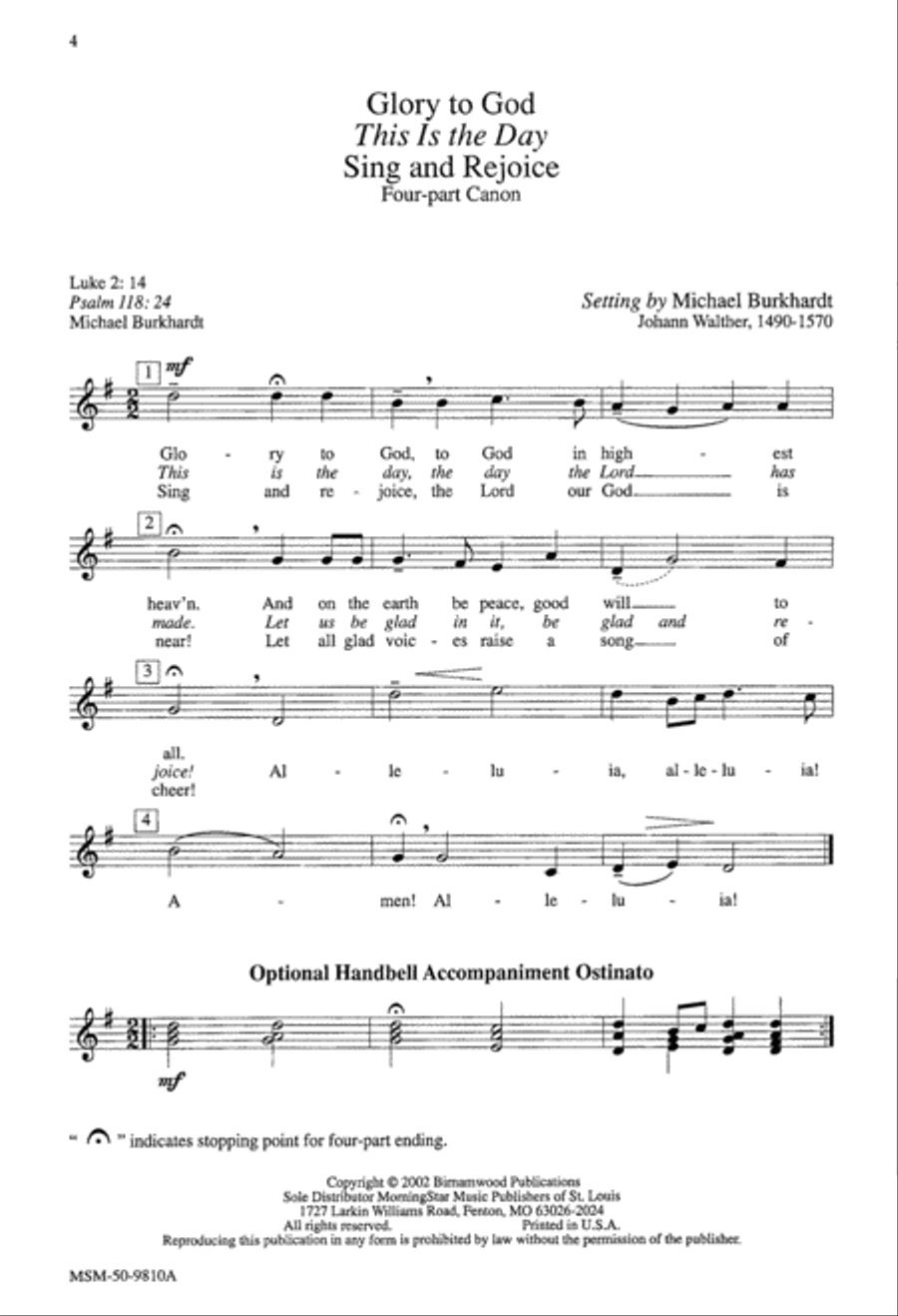 Canons for the Church Year, Set 3 Unison Choir scores gallery preview page 4
