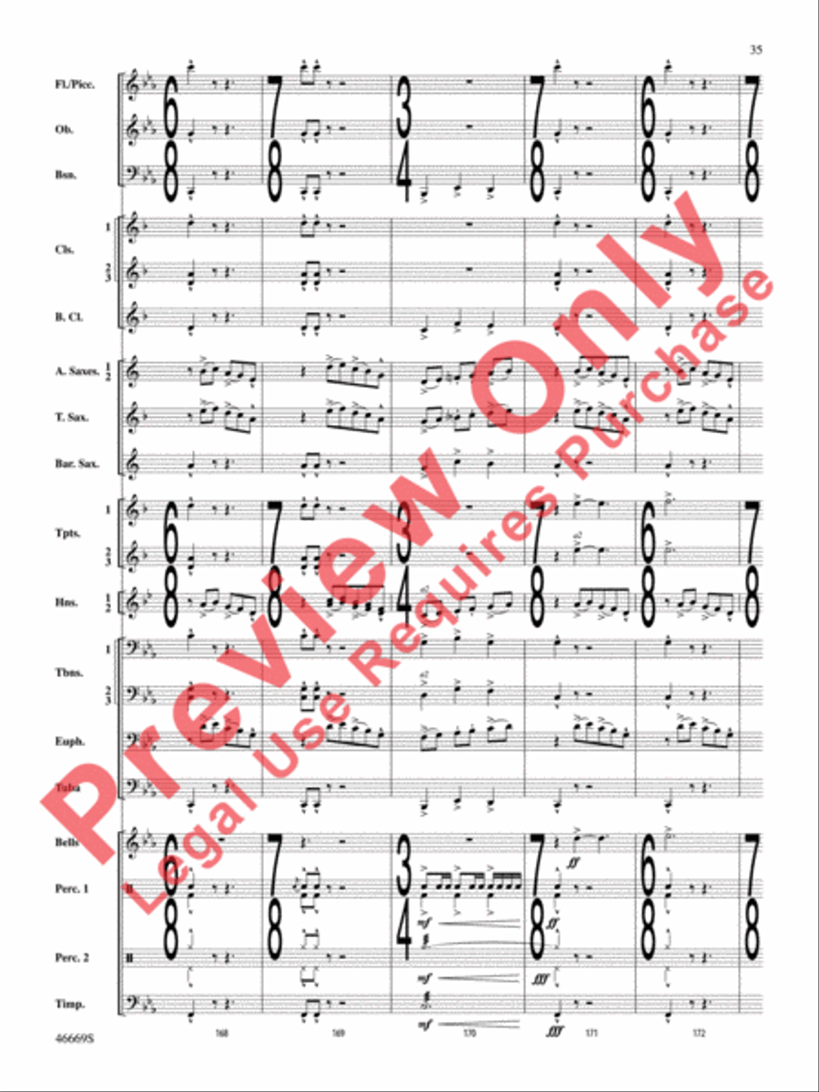 Oracles of the Sirocco Concert Band scores gallery preview page 36