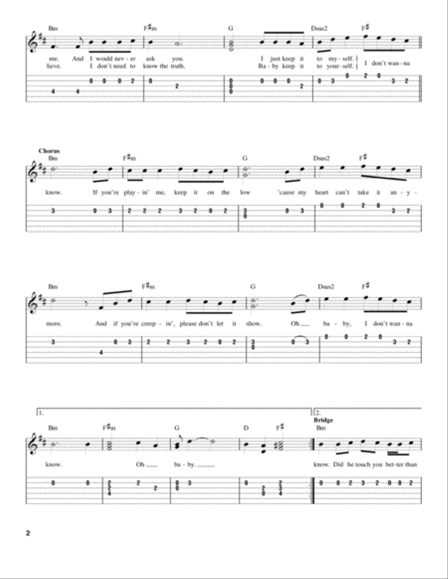 I Don't Wanna Know Acoustic Guitar scores gallery preview page 2