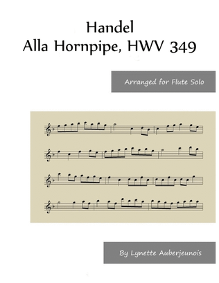 Book cover for Alla Hornpipe, HWV 349 - Flute Solo