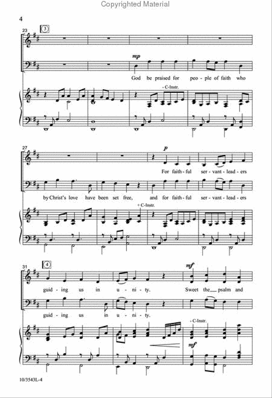 God Be Praised! 4-Part scores gallery preview page 4