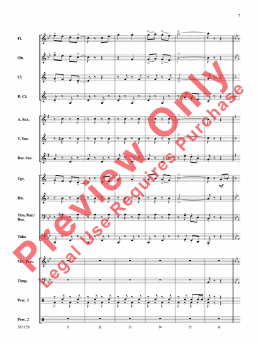 The Chimes of Liberty Concert Band scores gallery preview page 8