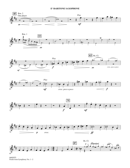 Finale from Symphony No. 1 - Eb Baritone Sax