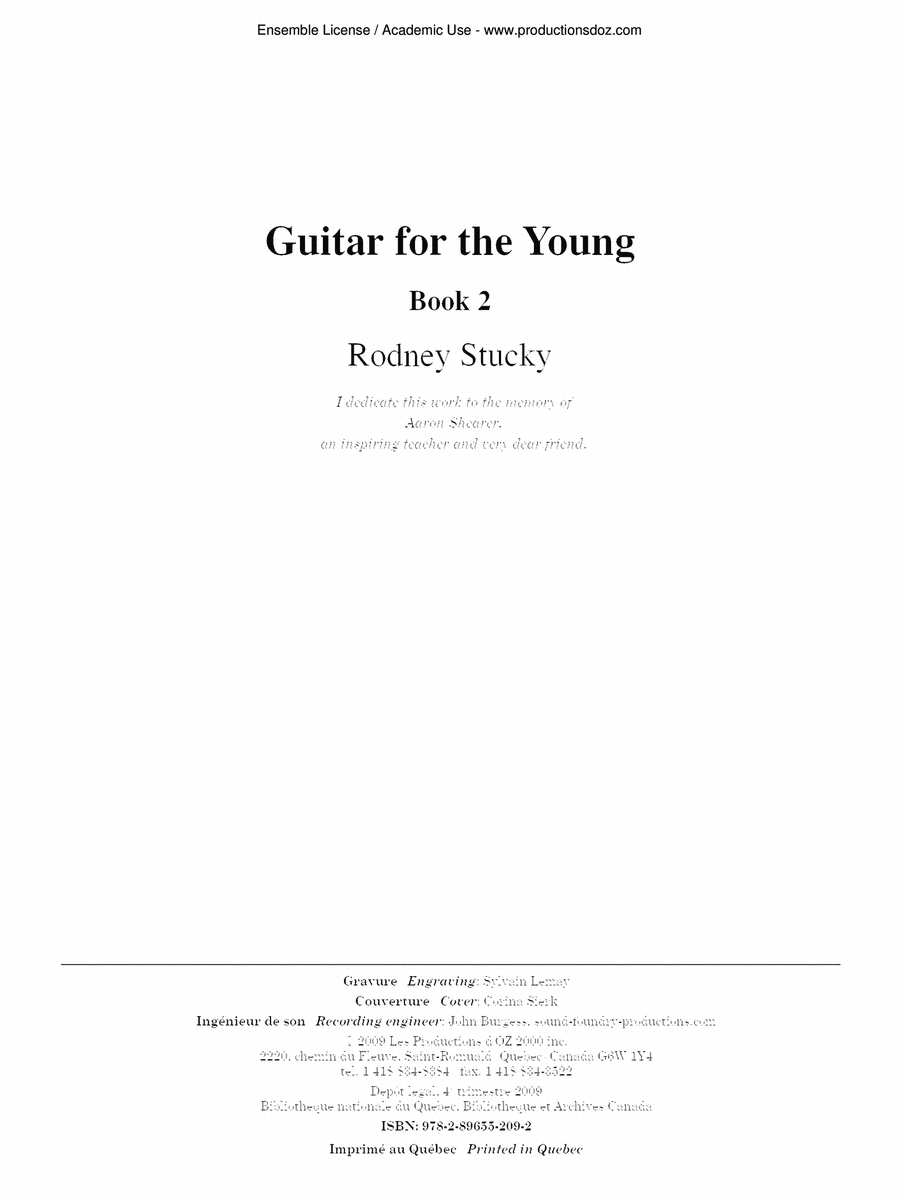Guitar for the Young, book 2 Classical Guitar scores gallery preview page 1