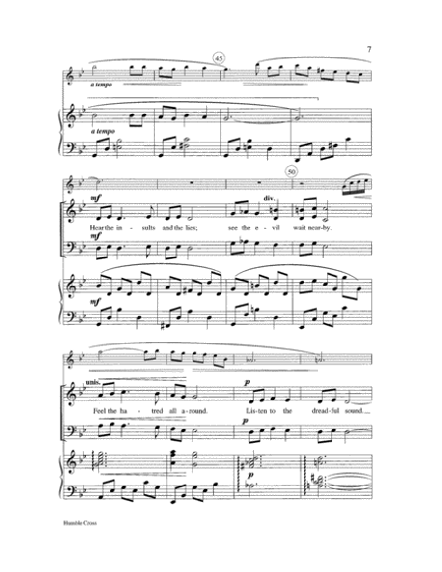 Humble Cross 4-Part scores gallery preview page 7