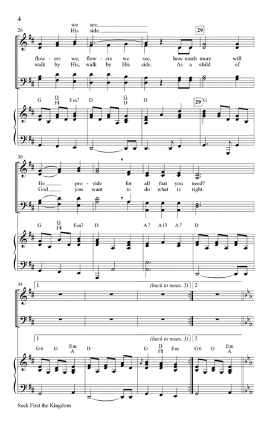 Seek First the Kingdom 4-Part scores gallery preview page 4