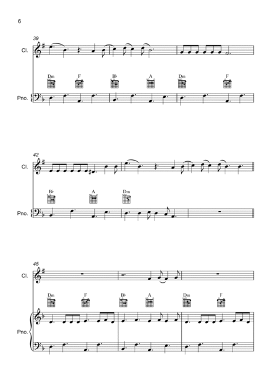 Dolls B-Flat Clarinet scores gallery preview page 6