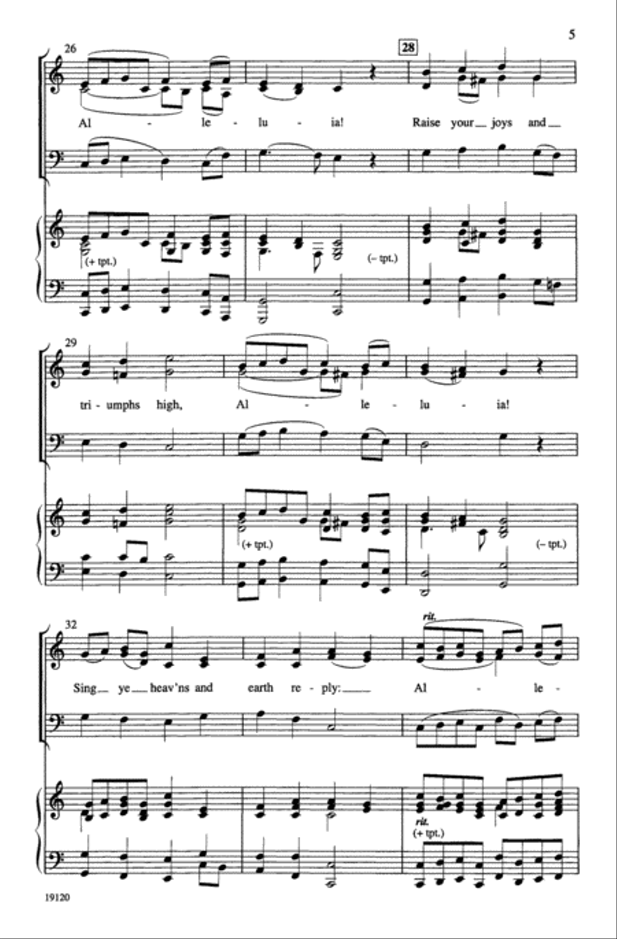 Fanfare for Easter 3-Part scores gallery preview page 5