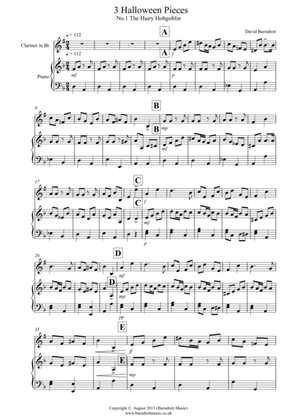 3 Halloween Pieces for Clarinet And Piano