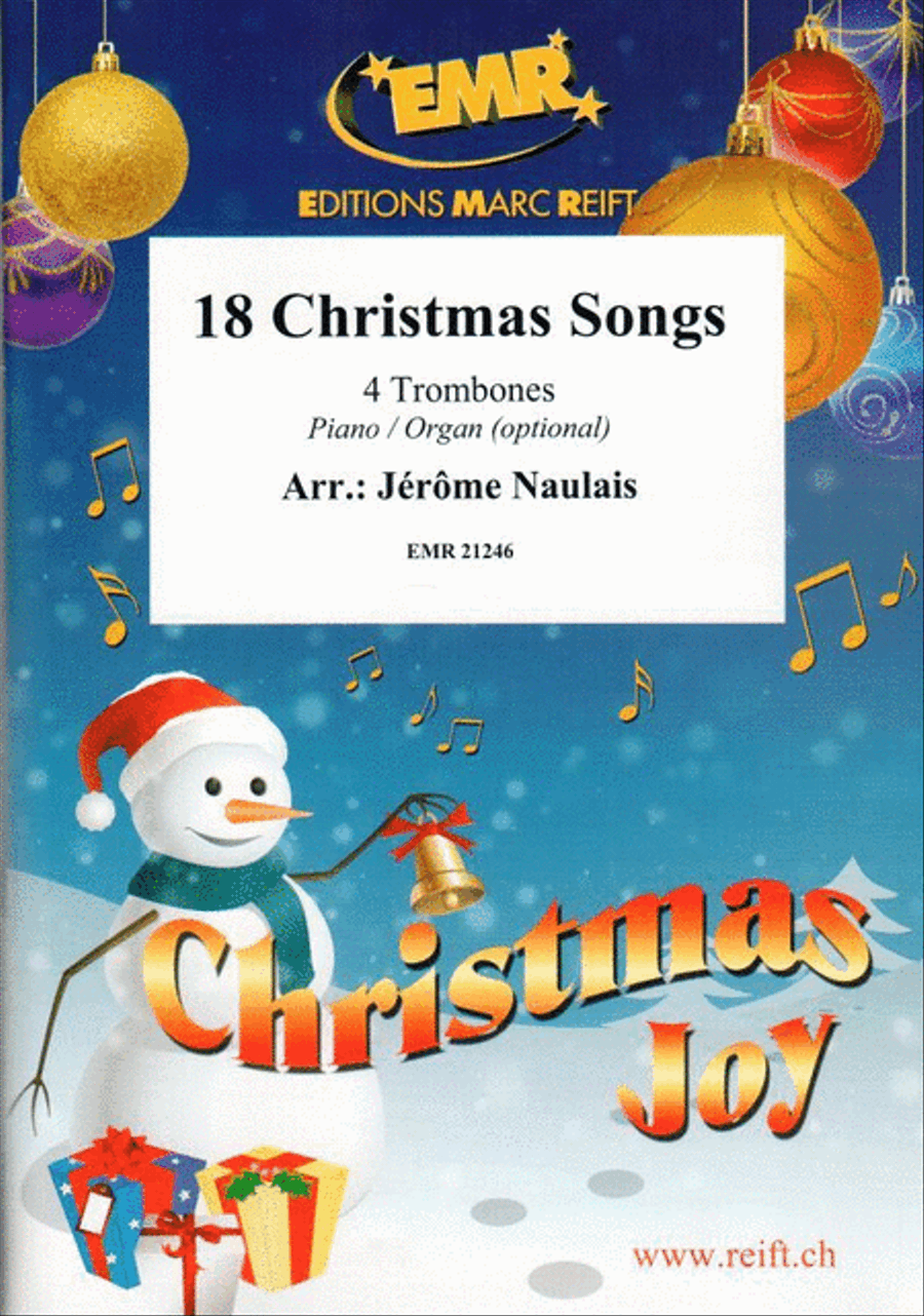 18 Christmas Songs Trombone Quartet scores gallery preview page 1