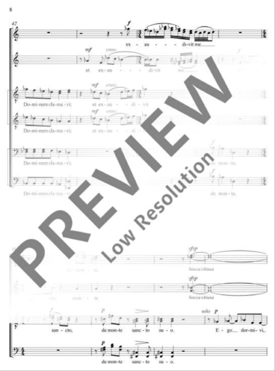 Domine quid multiplicati sunt A Cappella scores gallery preview page 9