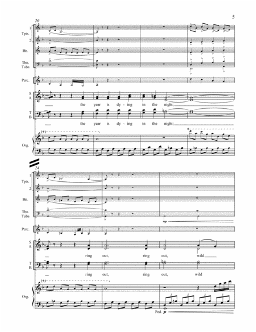 Ring Out, Wild Bells Choir scores gallery preview page 4