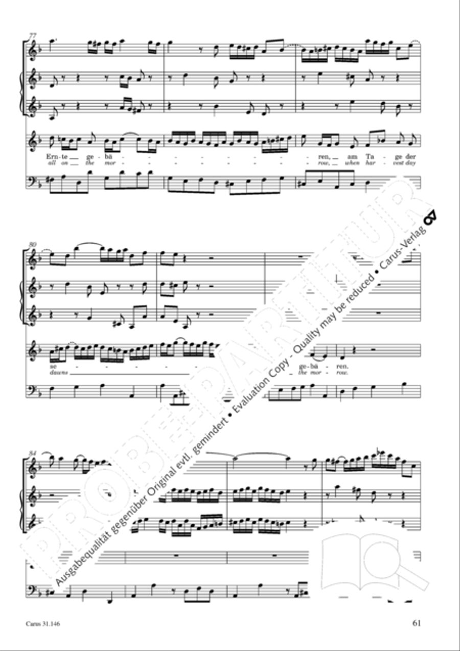 Through bitter tribulation we enter into God's kingdom (Wir mussen durch viel Trubsal in das Reich Gottes eingehen) 4-Part scores gallery preview page 62