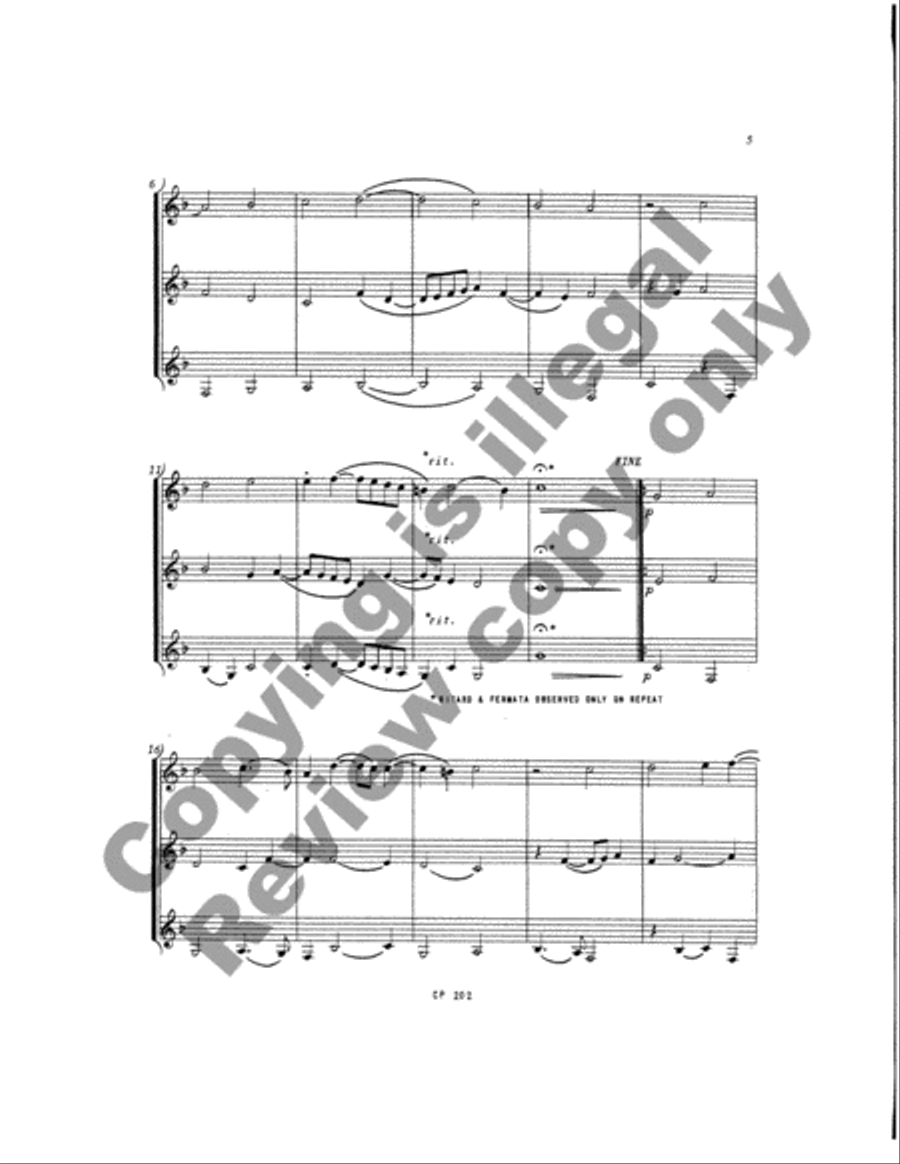 Trios from the Spanish Renaissance Clarinet scores gallery preview page 5
